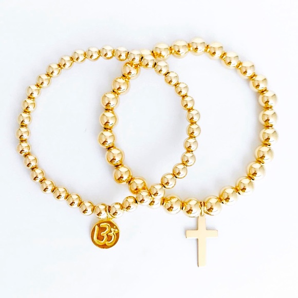 Stackable Om Charm Bracelet - Picture 2 of 3